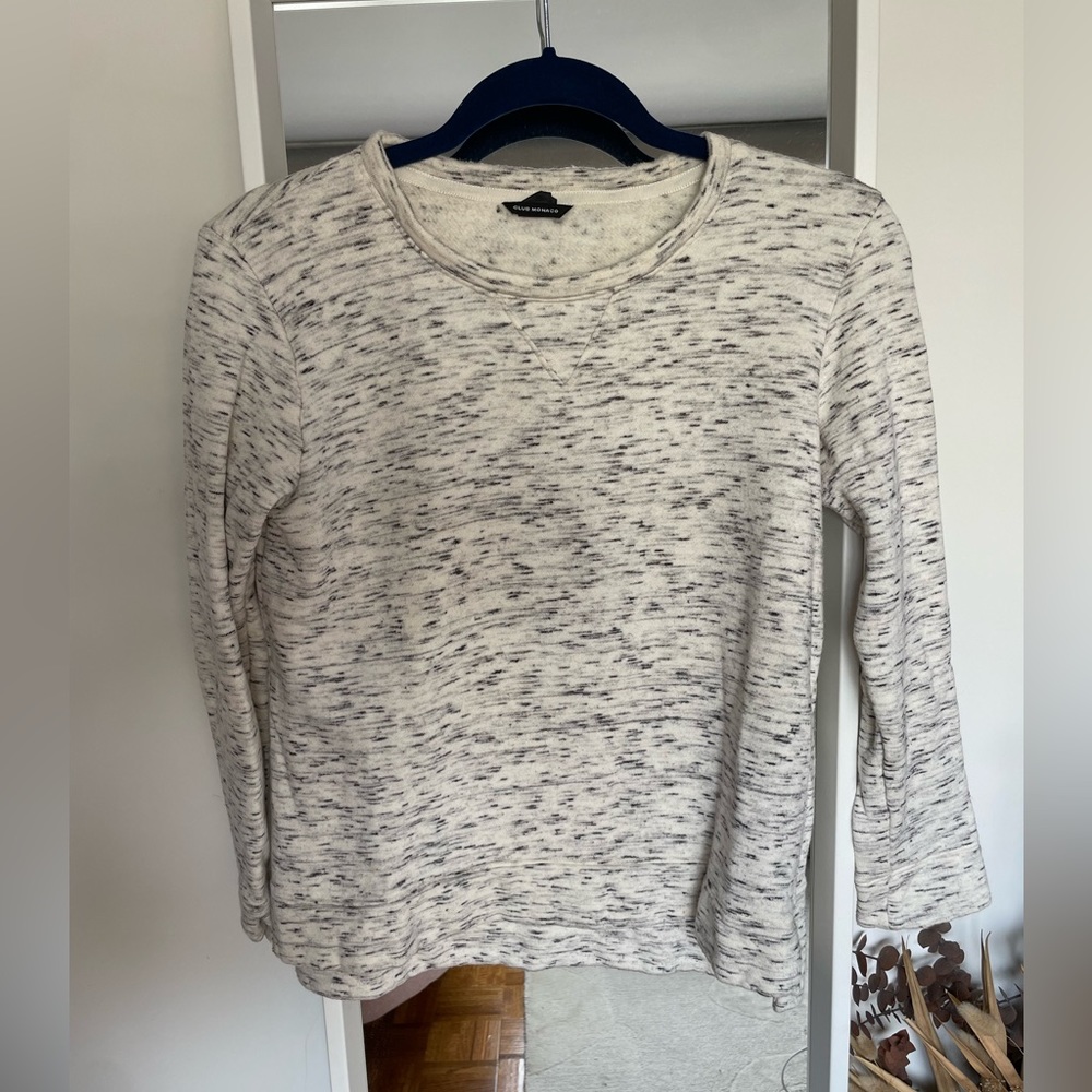 Club Monaco Marbled Crew Neck Sweater/Sweatshirt